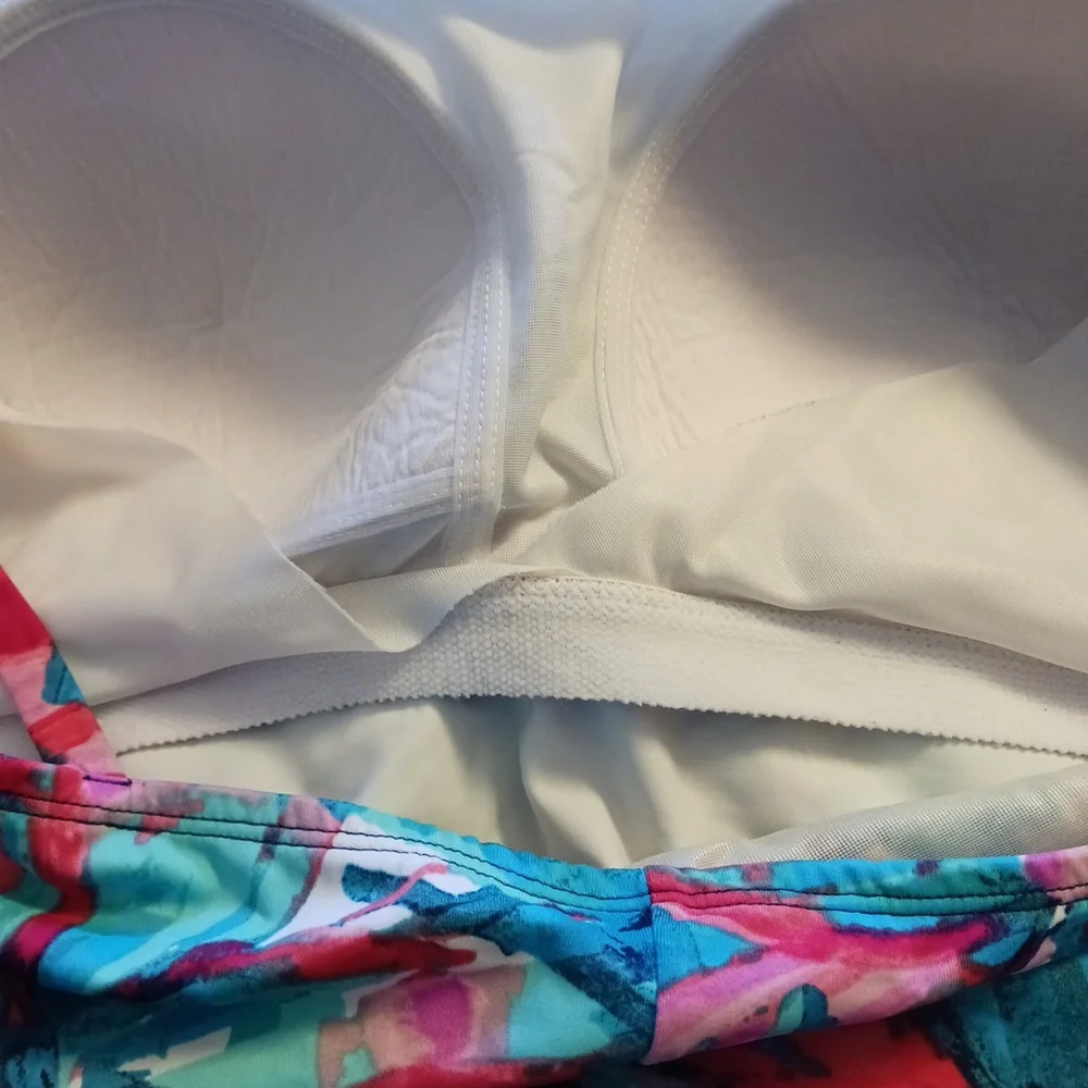 Coastal Blue One Piece Swimsuit 2X 20W-22W Abstract
